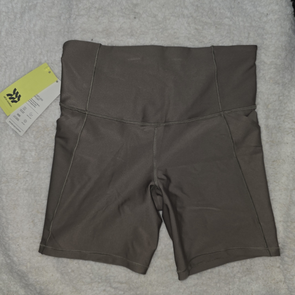 All in Motion Women's High-Waisted Brown Biker Shorts